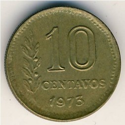 Аргентина 10 сентаво 1973 год