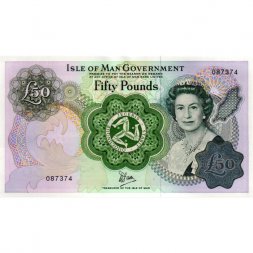 Остров Мэн 50 фунтов 1983 год - UNC