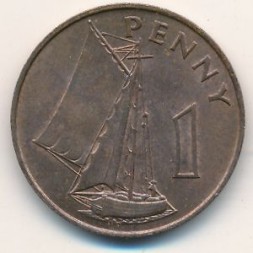 Гамбия 1 пенни 1966 год