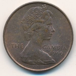 Гамбия 1 пенни 1966 год
