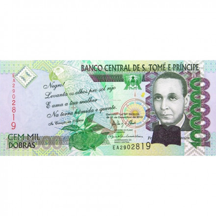 Сан-Томе и Принсипи 100000 добра 2013 год - Памятник Auto de Floripes в г.Санту-Антонью UNC