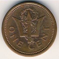 Барбадос 1 цент 1989 год