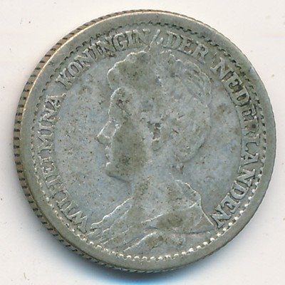 Нидерланды 25 центов 1914 год