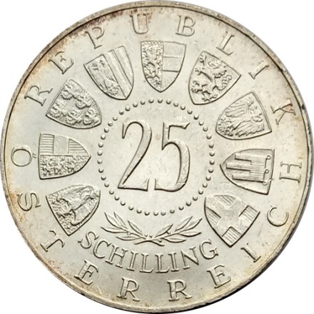 Австрия 25 шиллингов 1961 год - 40 лет Бургенланду