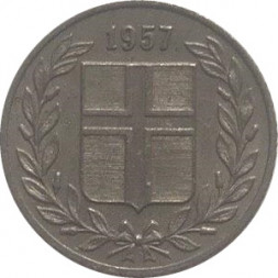 Исландия 25 эйре 1957 год