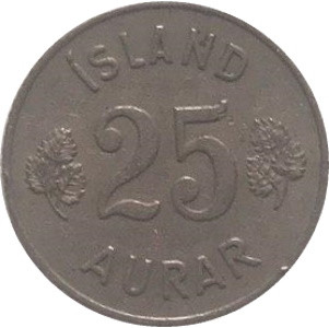 Исландия 25 эйре 1957 год