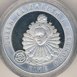 Монета Олдерни 5 фунтов 2006 год