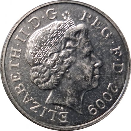 Великобритания 10 пенсов 2009 год