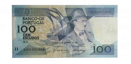 Португалия 100 эскудо 1980-1989 год - VF