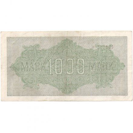 Веймарская Республика 1000 марок 1922 год - Красный номер - VF