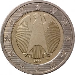 Германия 2 евро 2011 год - Орёл (G)