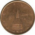 Италия 2 евроцента 2014 год