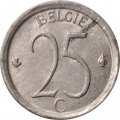 Бельгия 25 сантимов 1969 год BELGIE (Монетное отношение аверс/реверс (180°))