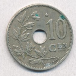 Бельгия 10 сантимов 1930 год