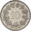 Швейцария 10 раппенов 2004 год 