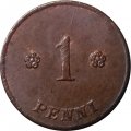 Финляндия 1 пенни 1921 год