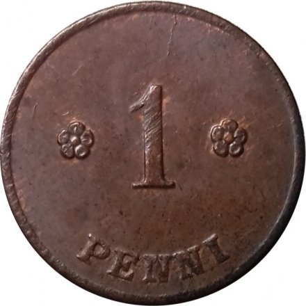 Финляндия 1 пенни 1921 год
