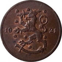 Финляндия 1 пенни 1921 год
