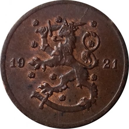 Финляндия 1 пенни 1921 год