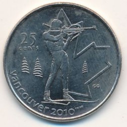 Канада 25 центов 2007 год - Биатлон