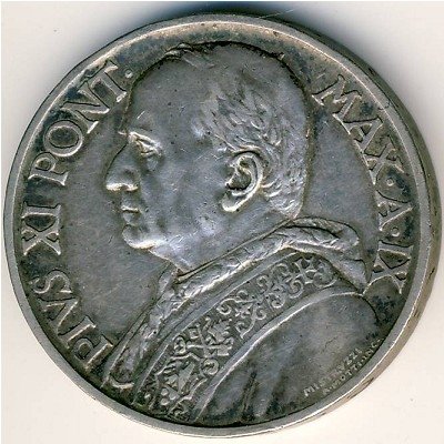 Ватикан 10 лир 1930 год - Папа Пий XI