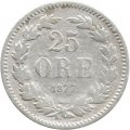 Швеция 25 эре 1877 год