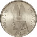 Ватикан 500 лир 1966 год