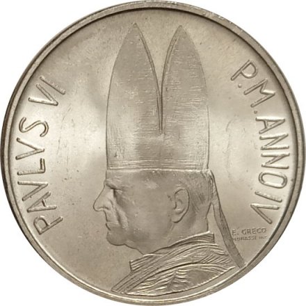 Ватикан 500 лир 1966 год