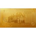 Сувенирная банкнота Иордания 5 динар (золотые) - UNC