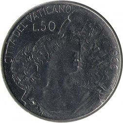 Ватикан 50 лир 1966 год