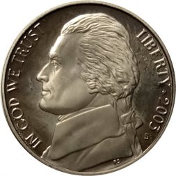 США 5 центов 2003 год - Томас Джефферсон (S)
