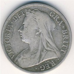 Великобритания 1/2 кроны 1895 год