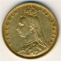 Великобритания 1/2 соверена 1891 год