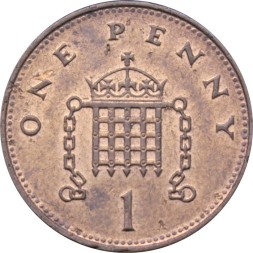 Великобритания 1 пенни 1996 год - Герса