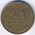 Франция 20 сантимов 1965 год