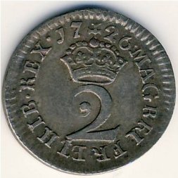 Великобритания 2 пенса 1726 год
