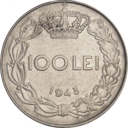 Румыния 100 леев 1943 год - Король Михай I