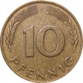 ФРГ 10 пфеннигов 1979 год (F)