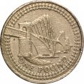 Великобритания 1 фунт 2004 год - Мост Форт-Бридж (никель-латунь)