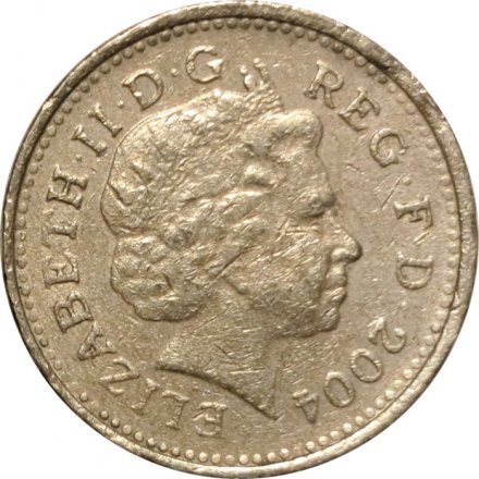 Великобритания 1 фунт 2004 год - Мост Форт-Бридж (никель-латунь)