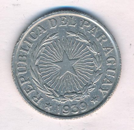 Парагвай 10 песо 1939 год