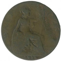 Великобритания 1/2 пенни 1916 год - Король Георг V