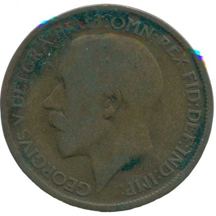 Великобритания 1/2 пенни 1916 год - Король Георг V