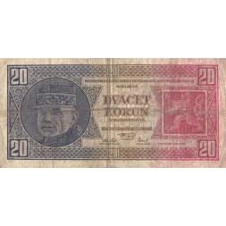 Чехословакия 20 крон 1926 год - VG