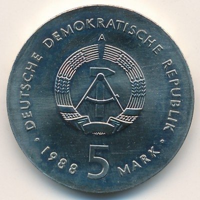 ГДР 5 марок 1988 год - 50-летие со дня смерти Эрнста Барлаха