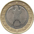 Германия 1 евро 2002 год - Орёл (D)