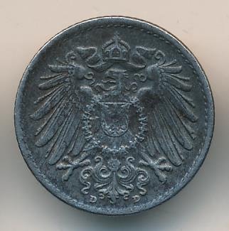 Германия 5 пфеннигов 1922 год (D)
