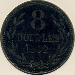 Гернси 8 дублей 1902 год