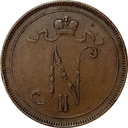 Финляндия 10 пенни 1896 год - VF