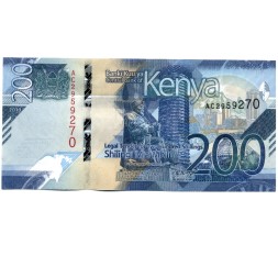 Кения 200 шиллингов 2019 год - UNC  